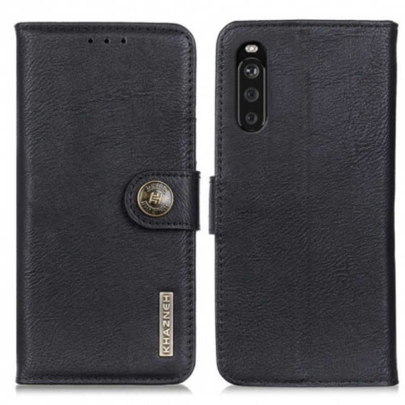 Κάλυμμα Sony Xperia 5 III Απομίμηση Δέρματος Khazneh