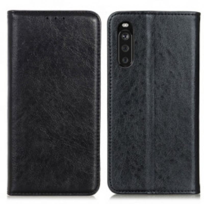 θηκη κινητου Sony Xperia 5 III Θήκη Flip Σχιστό Δέρμα Με Υφή