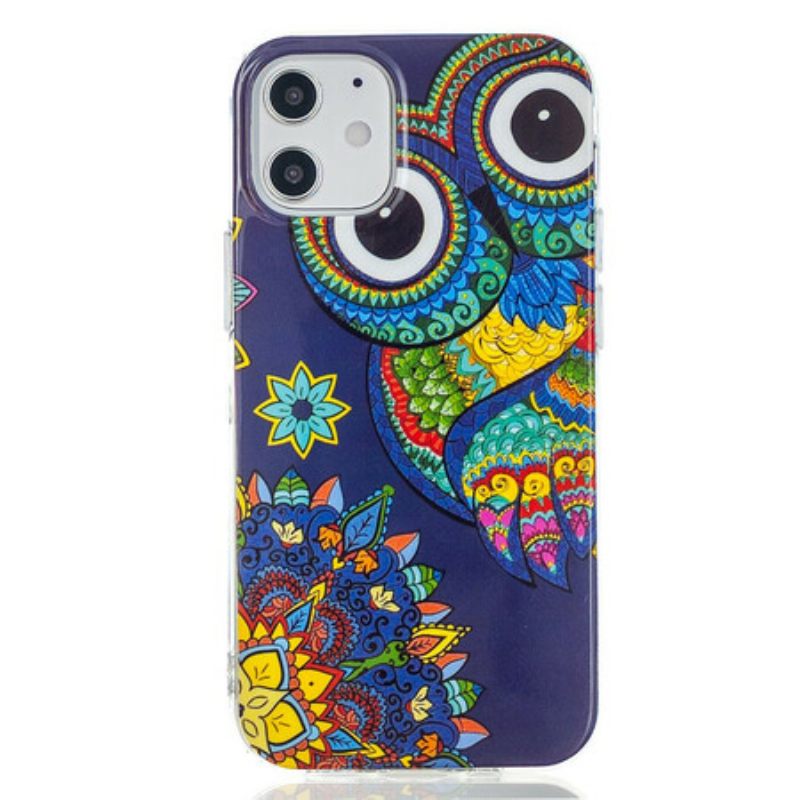 Θήκη iPhone 12 / 12 Pro Fluorescent Owl Mandala
