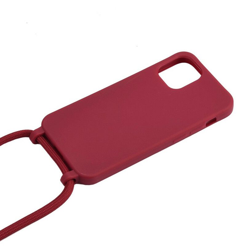 Θήκη iPhone 12 / 12 Pro Σιλικόνη Και Κορδόνι