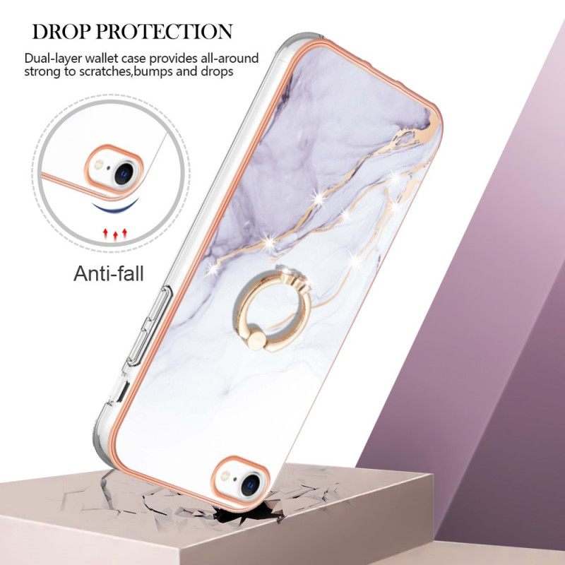 Θήκη iPhone SE 3 / SE 2 / 8 / 7 Μάρμαρο Με Δαχτυλίδι-στήριγμα