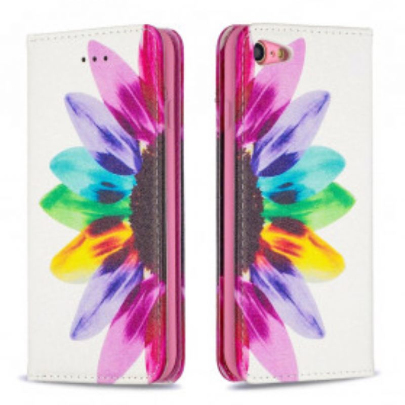 θηκη κινητου iPhone SE 3 / SE 2 / 8 / 7 Θήκη Flip Ακουαρέλα Λουλούδι