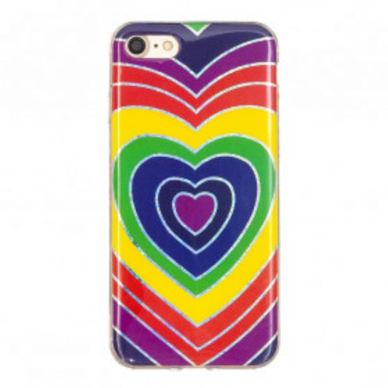 θηκη κινητου iPhone SE 3 / SE 2 / 8 / 7 Vintage Glitter Heart
