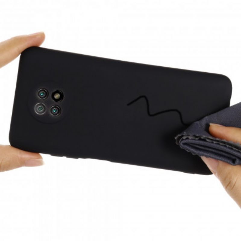 θηκη κινητου Xiaomi Redmi Note 9 5G Υγρή Σιλικόνη Και Κορδόνι