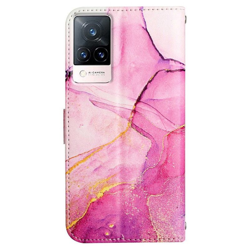 Κάλυμμα Vivo V21 5G Μάρμαρο Με Κορδόνι