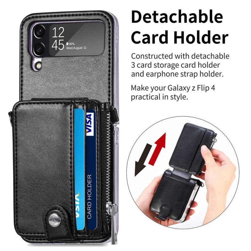 θηκη κινητου Samsung Galaxy Z Flip 4 πορτοφολι Θήκη Flip Πορτοφόλι Με Ιμάντα Ώμου