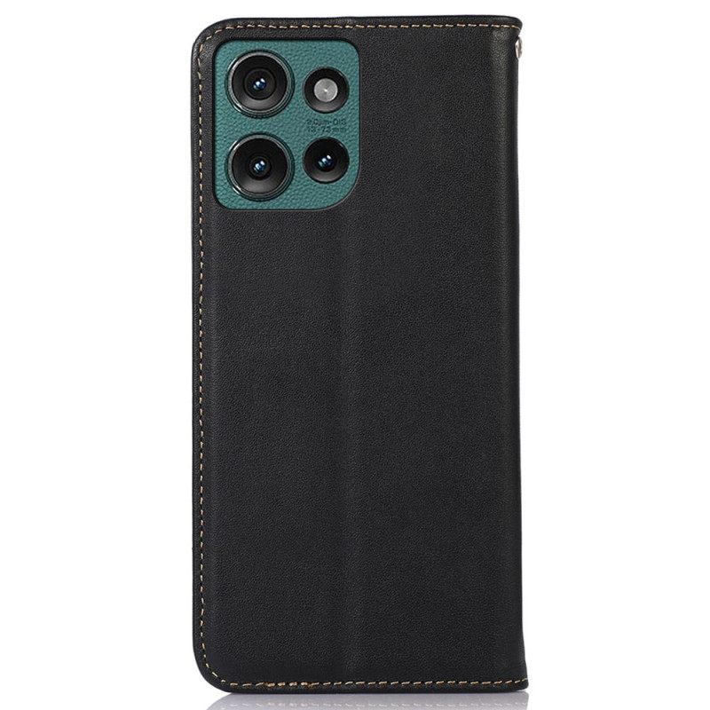 Δερματινη Θηκη Motorola Edge 50 Neo Khazneh Nappa Leather Σιλικόνης