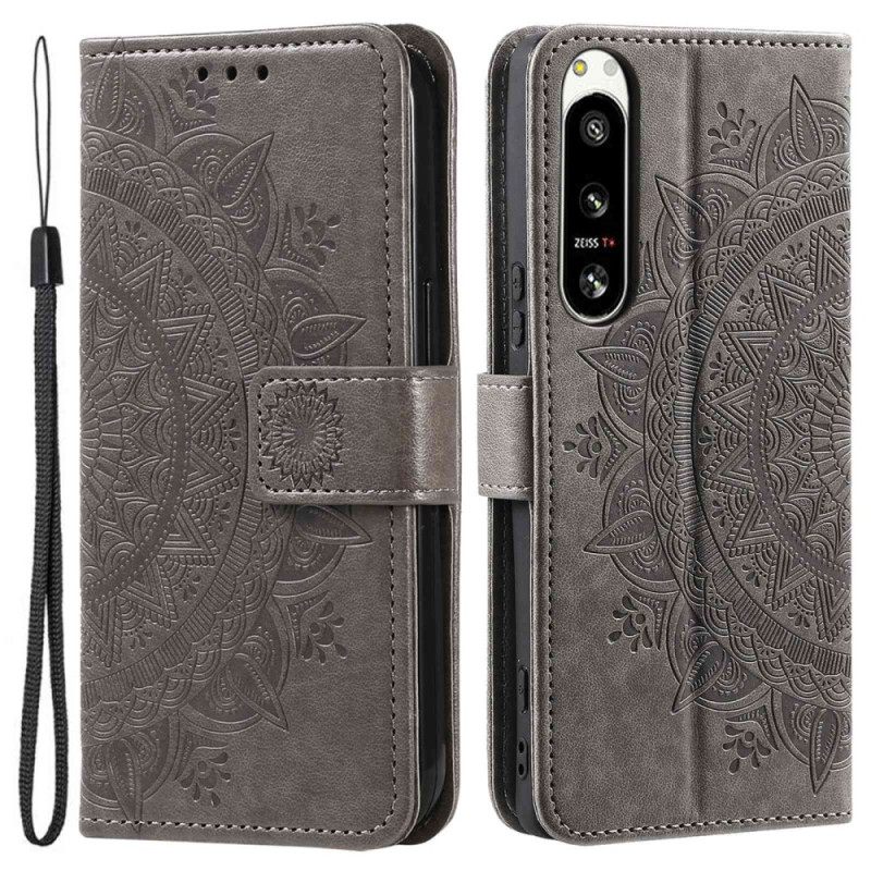 Κάλυμμα Sony Xperia 5 IV με κορδονι Strappy Sun Mandala
