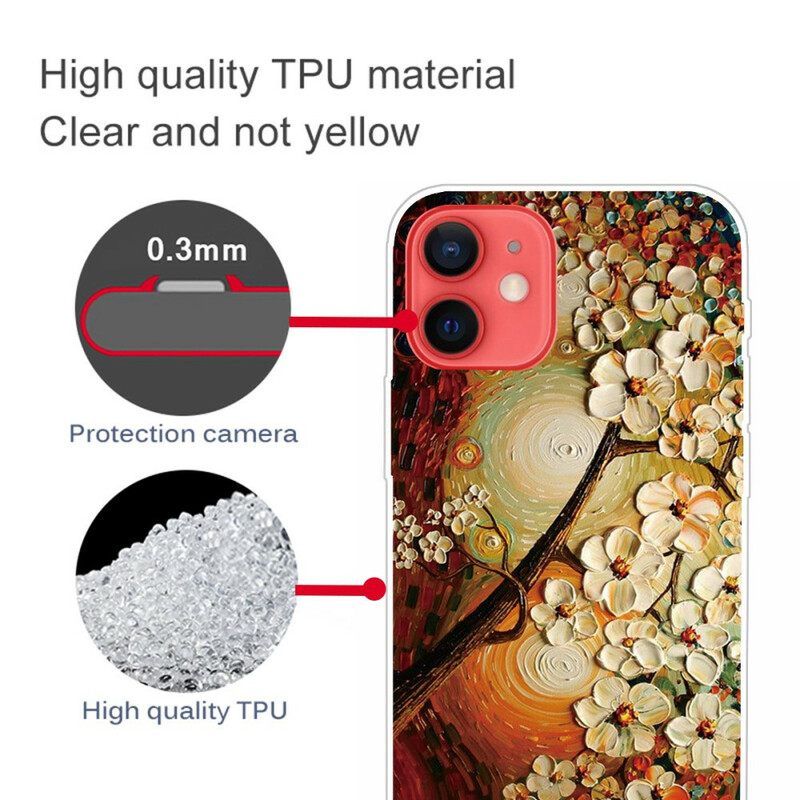 Θήκη iPhone 13 Mini Ευέλικτα Λουλούδια