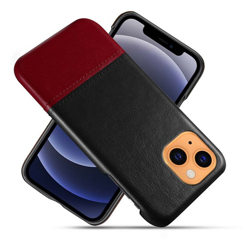 Θήκη iPhone 13 Mini Ksq Δίχρωμο Δερμάτινο Εφέ