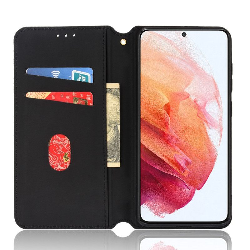 θηκη κινητου Samsung Galaxy S22 5G Θήκη Flip Εφέ Δέρματος Με Διαμάντια