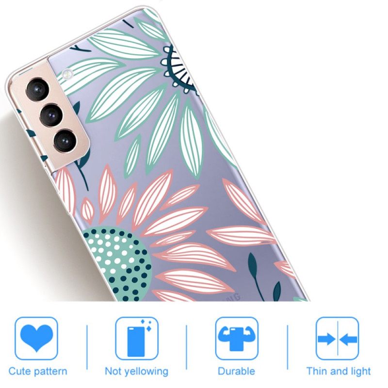 Θήκη Samsung Galaxy S22 5G Διαφανές Ένα Λουλούδι