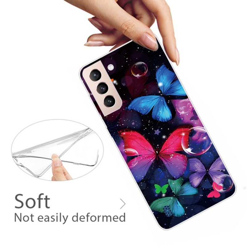 Θήκη Samsung Galaxy S22 5G Ευέλικτες Πεταλούδες