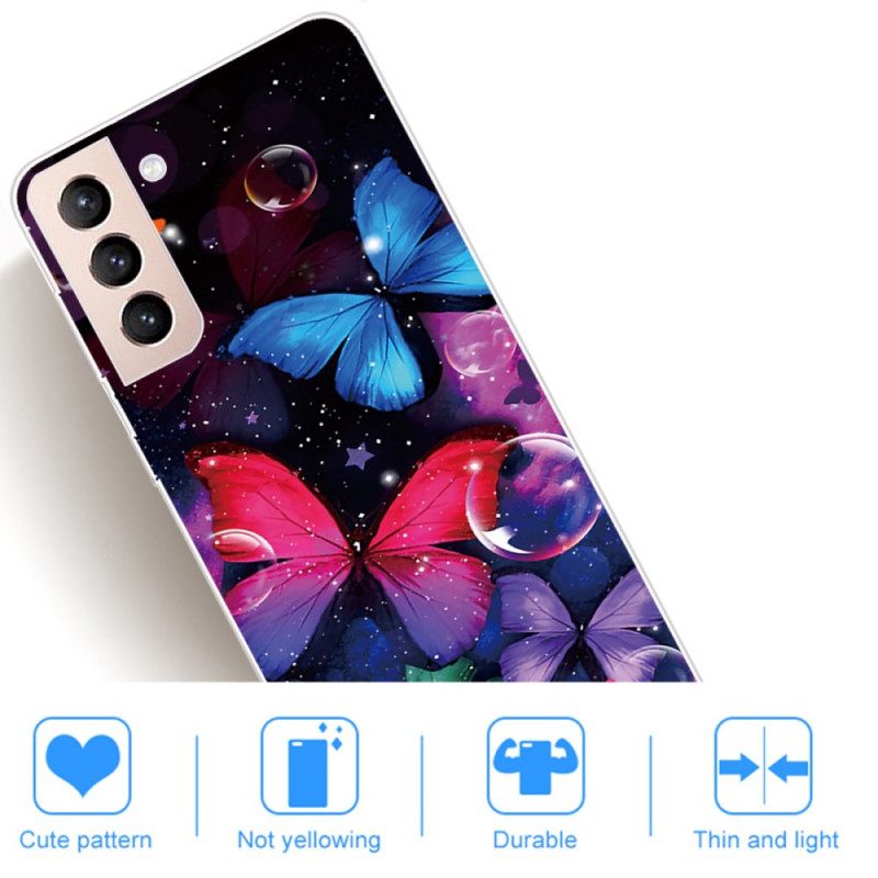 Θήκη Samsung Galaxy S22 5G Ευέλικτες Πεταλούδες