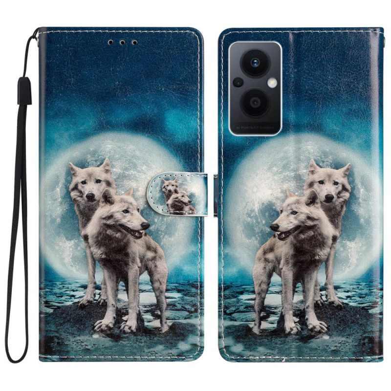 Κάλυμμα Oppo Reno 8 Lite με κορδονι Lanyard Wolf