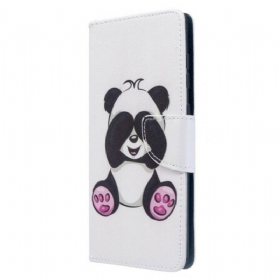Θήκη Flip Samsung Galaxy A71 Panda Fun