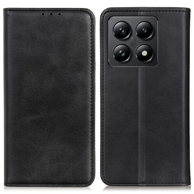 Δερματινη Θηκη Xiaomi 14t Pro Σχιστό Δέρμα Σιλικόνης