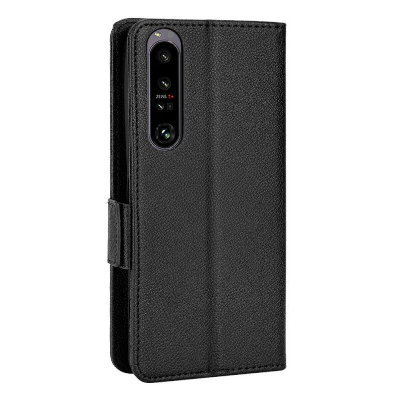 δερματινη θηκη Sony Xperia 1 IV Παραδοσιακό Δερμάτινο Στυλ Litchi