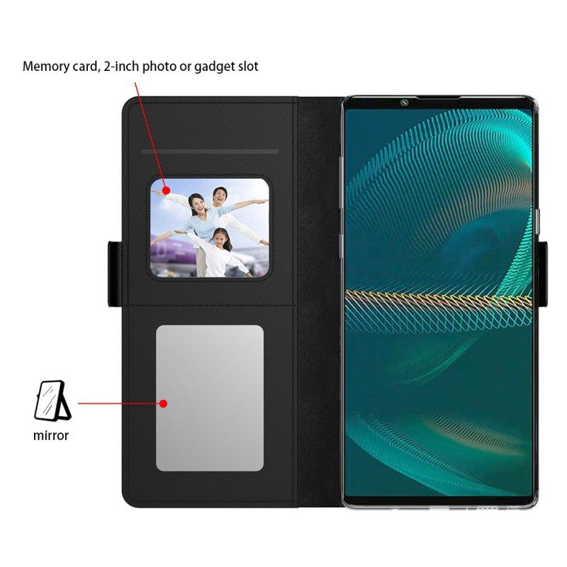 Κάλυμμα Sony Xperia 1 IV Αφαιρούμενος Καθρέφτης Και Θήκη Για Κάρτες