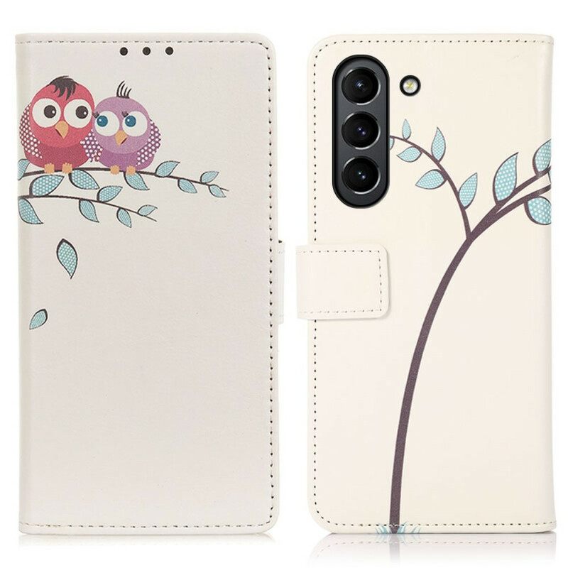 Κάλυμμα Samsung Galaxy S21 FE Ζευγάρι Κουκουβάγιες Στο Δέντρο