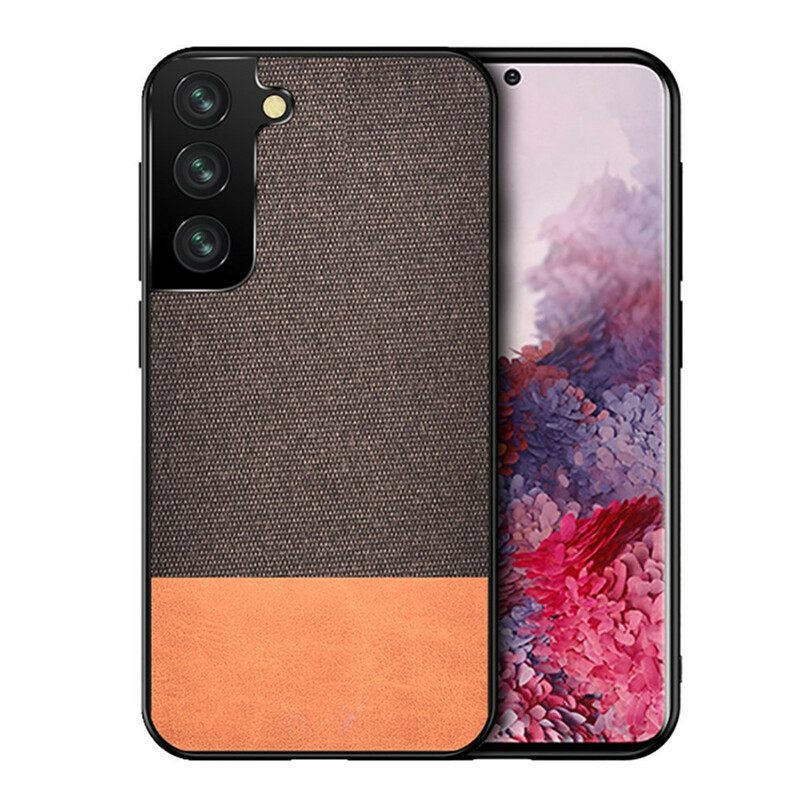 θηκη κινητου Samsung Galaxy S21 FE Faux Δέρμα Και Ύφασμα