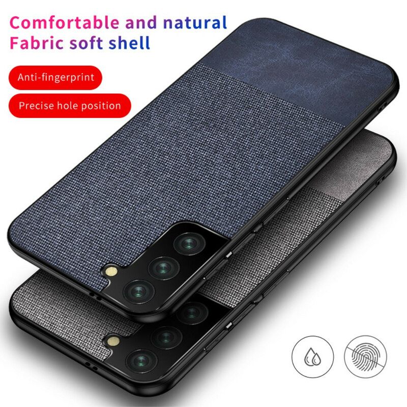 θηκη κινητου Samsung Galaxy S21 FE Faux Δέρμα Και Ύφασμα