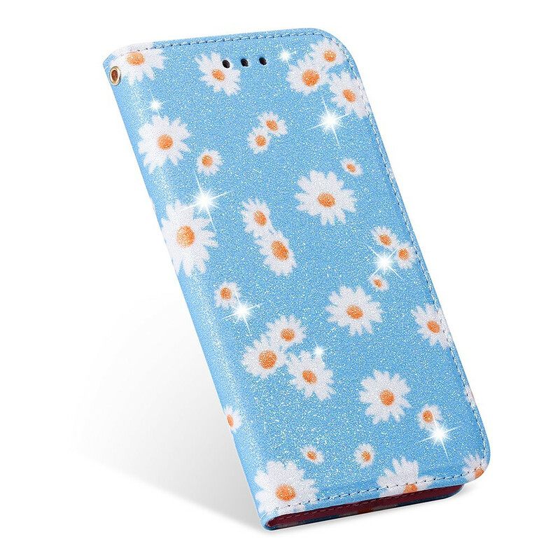 θηκη κινητου Samsung Galaxy A51 5G Θήκη Flip Μαργαρίτες Από Συνθετικό Δέρμα