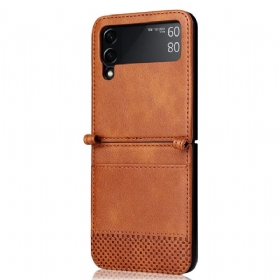 θηκη κινητου Samsung Galaxy Z Flip 3 5G Θήκη Flip Δερμάτινη Θήκη Για Κάρτες Vintage