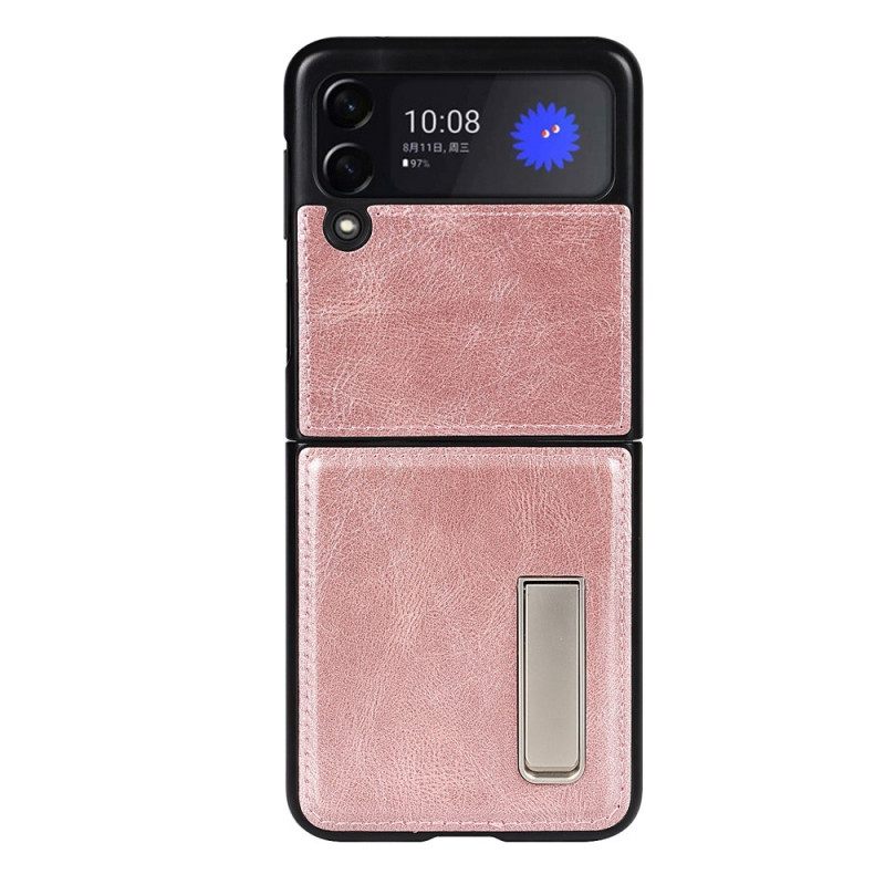 θηκη κινητου Samsung Galaxy Z Flip 3 5G Θήκη Flip Δερμάτινο Σταντ Σε Στυλ
