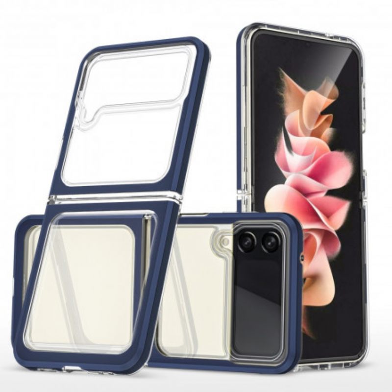 Θήκη Samsung Galaxy Z Flip 3 5G Θήκη Flip Υβριδικές Έγχρωμες Άκρες