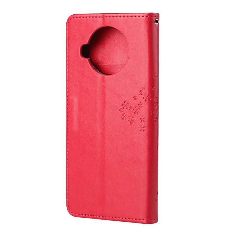 Κάλυμμα Xiaomi Mi 10T Lite με κορδονι Δέντρο Στρινγκ Και Κουκουβάγιες
