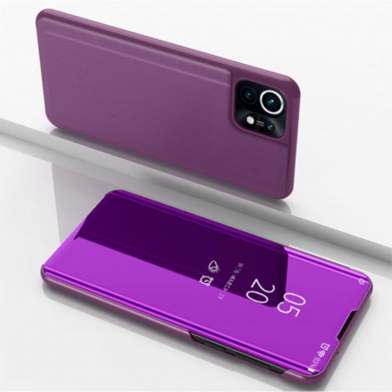 θηκη κινητου Xiaomi Mi 11 (5G) Καθρέφτης Και Ψεύτικο Δέρμα