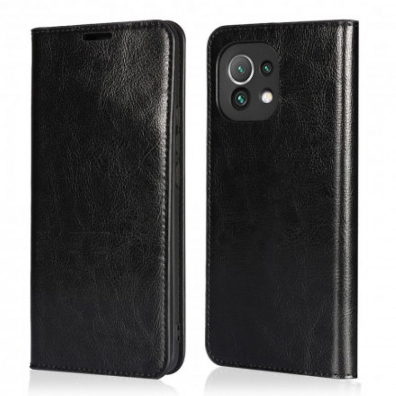 θηκη κινητου Xiaomi Mi 11 (5G) Θήκη Flip Αληθινό Δέρμα
