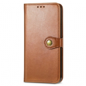 Κάλυμμα Oppo A16 / A16s Συνθετικό Δέρμα Και Vintage Κούμπωμα
