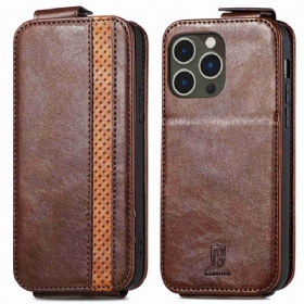 Θήκη Flip iPhone 14 Pro Max δερματινη θηκη Κάθετο Πτερύγιο Caseneo