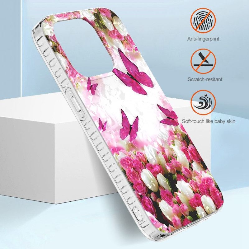 Θήκη iPhone 14 Pro Max Κομψές Πεταλούδες