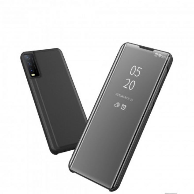 θηκη κινητου Vivo Y20s Καθρέφτης Και Ψεύτικο Δέρμα