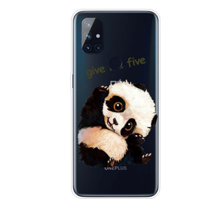 Θήκη OnePlus Nord N100 Χωρίς Ραφή Panda Give Me Five