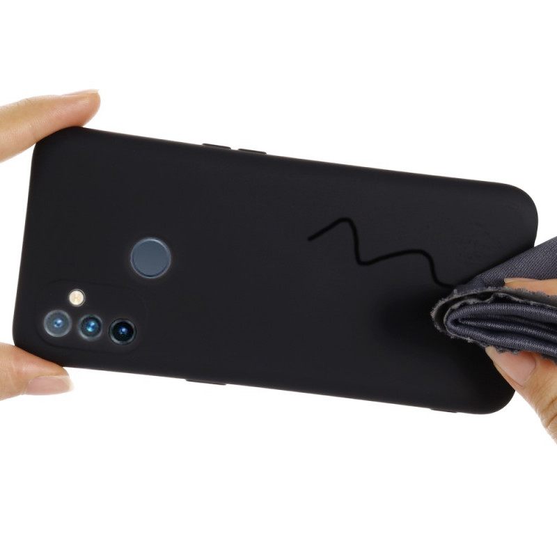 Θήκη OnePlus Nord N100 Υγρή Σιλικόνη Με Κορδόνι