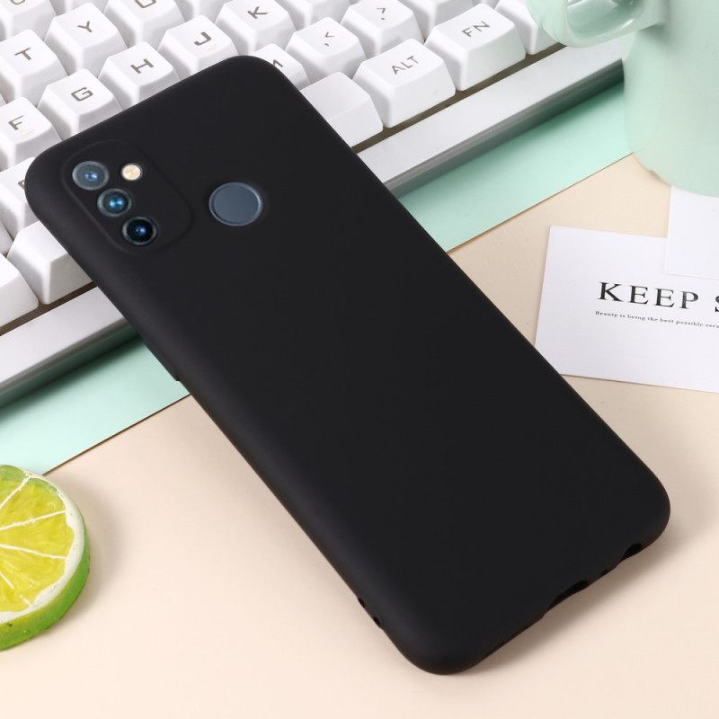 Θήκη OnePlus Nord N100 Υγρή Σιλικόνη Με Κορδόνι