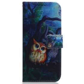 Κάλυμμα Oppo Reno 8 Pro με κορδονι Ζωγραφική Με Strappy Owls