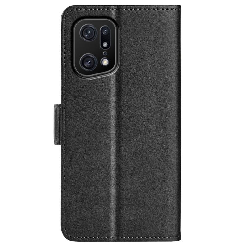 Κάλυμμα Oppo Find X5 Pro Διπλό Κούμπωμα