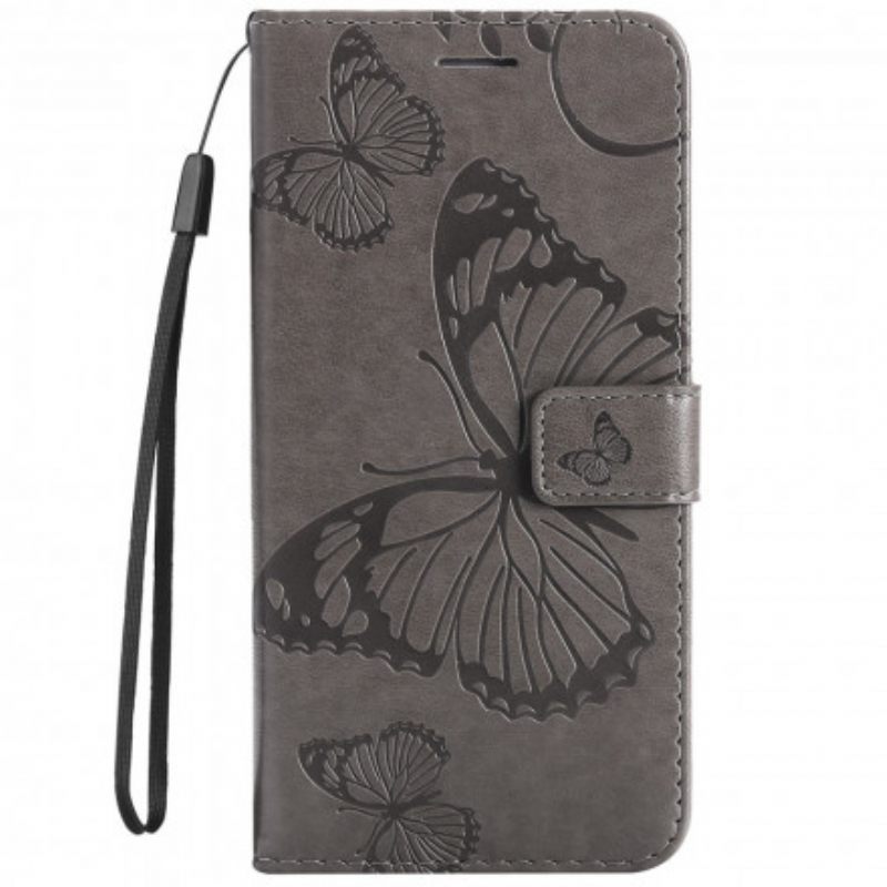 Κάλυμμα Motorola Edge 20 Lite με κορδονι Πεταλούδες Giant Strap