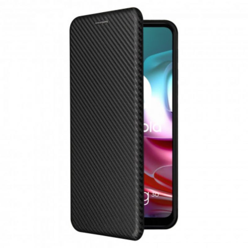 θηκη κινητου Moto G30 / G10 Θήκη Flip Έγχρωμη Σιλικόνη Άνθρακα