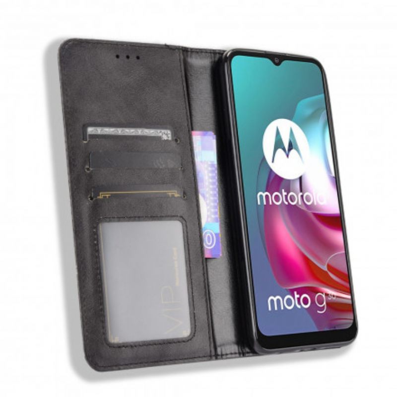 θηκη κινητου Moto G30 / G10 Θήκη Flip Στυλιζαρισμένο Vintage Δερμάτινο Εφέ