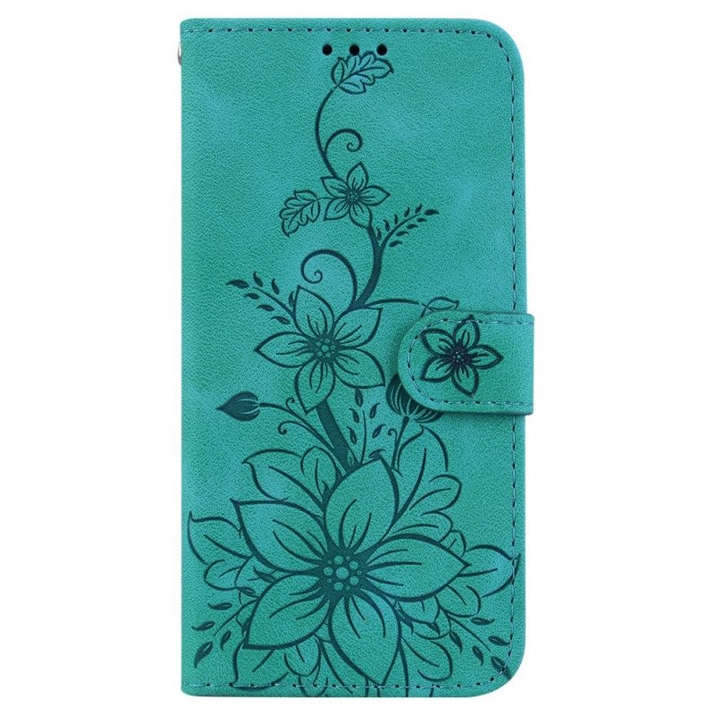 Δερματινη Θηκη Google Pixel 8 Pro Floral Λουράκι