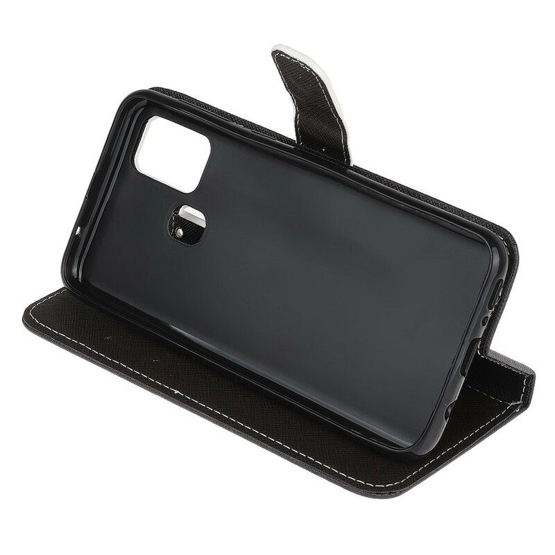 δερματινη θηκη Samsung Galaxy A21s με κορδονι Strappy Leopard