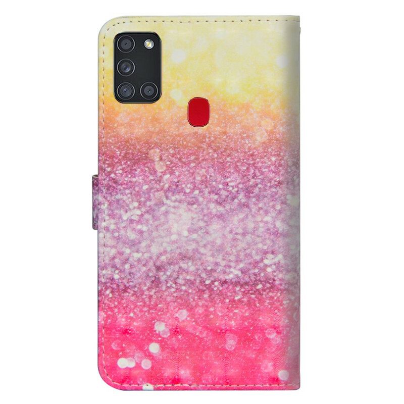 Κάλυμμα Samsung Galaxy A21s Magenta Glitter Gradient