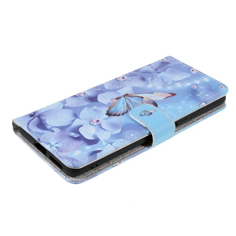 Κάλυμμα Xiaomi 11T / 11T Pro με κορδονι Strappy Diamond Butterflies