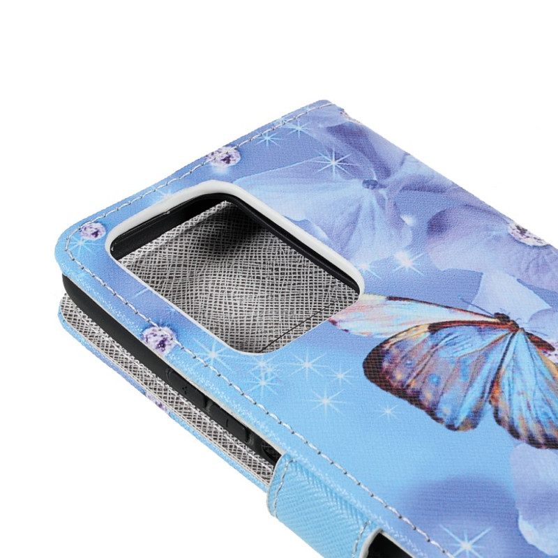 Κάλυμμα Xiaomi 11T / 11T Pro με κορδονι Strappy Diamond Butterflies